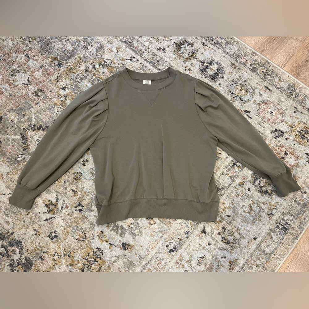 Matilda Jane Good Hart Bonnell Sweatshirt Sage Green - Picture 3 of 6